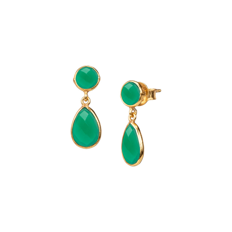 Dew Drops Stone Stud & Teardrop Earrings