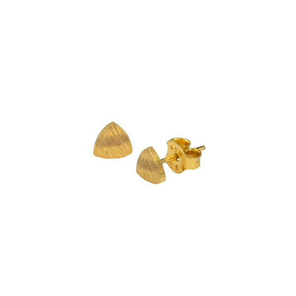 Geo Glam Trillion Stud Earrings Gold
