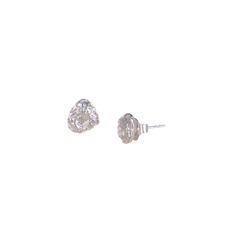 Pearls Galore Molten Stud Earrings Silver