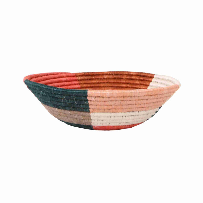 Large Coral Clay Basket for Fruits and More