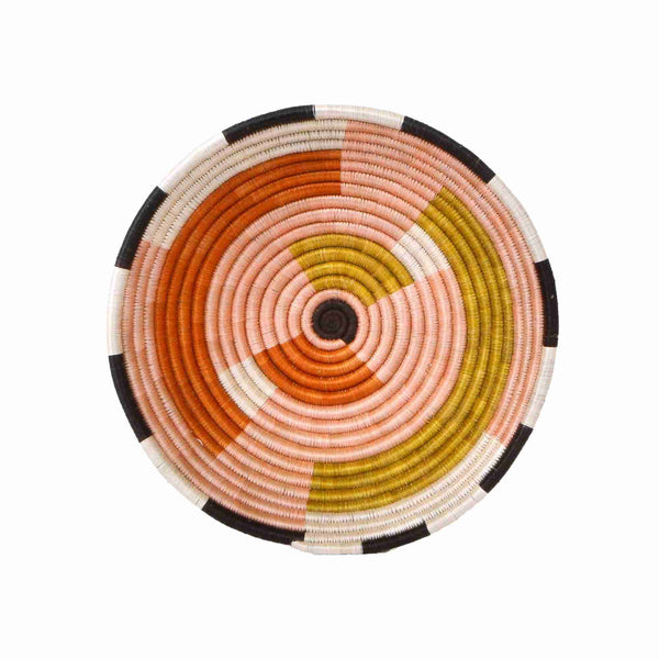 Large  30cm Coral Geo Round Basket for Fruits and More