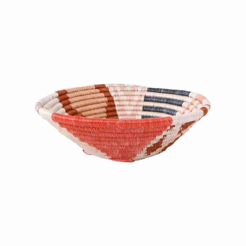Medium 25cm Coral Cheza Round Basket for Fruits and More