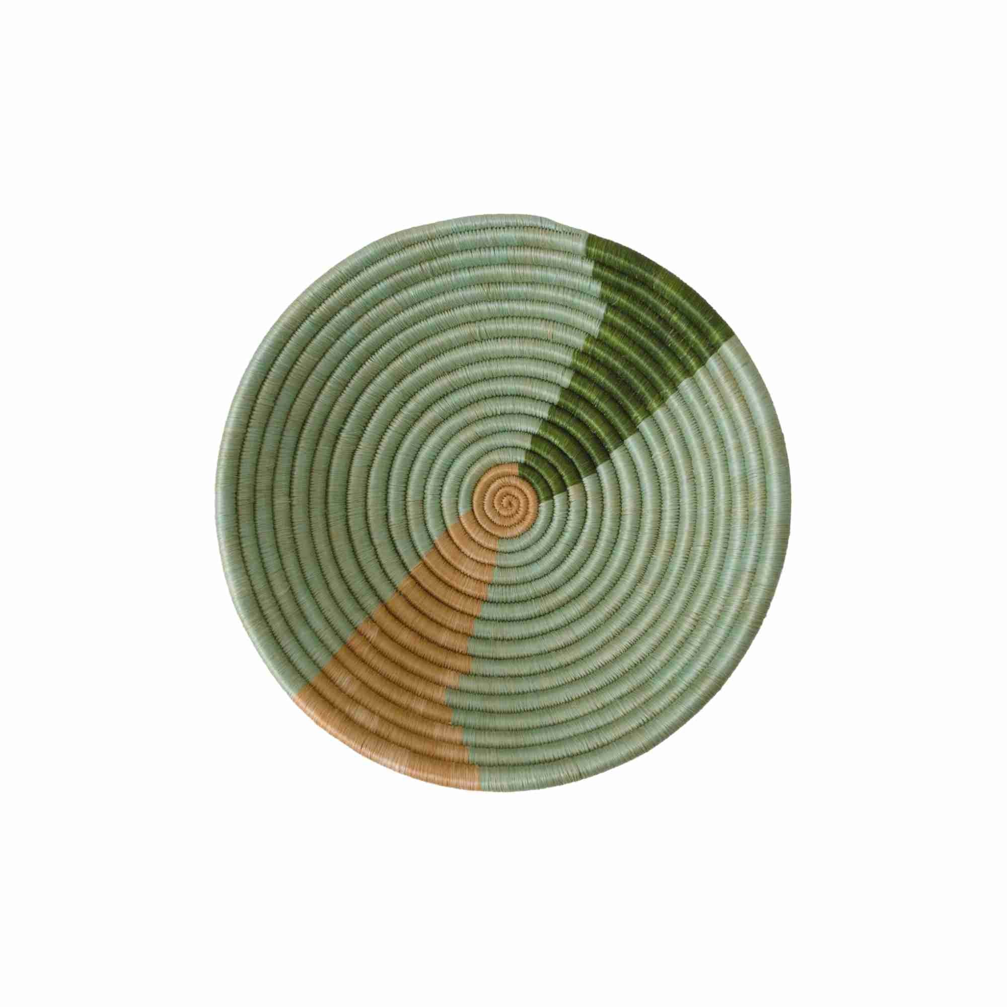 Medium 25cm Medium Apricot & Olive Striped Basket for Fruits and More