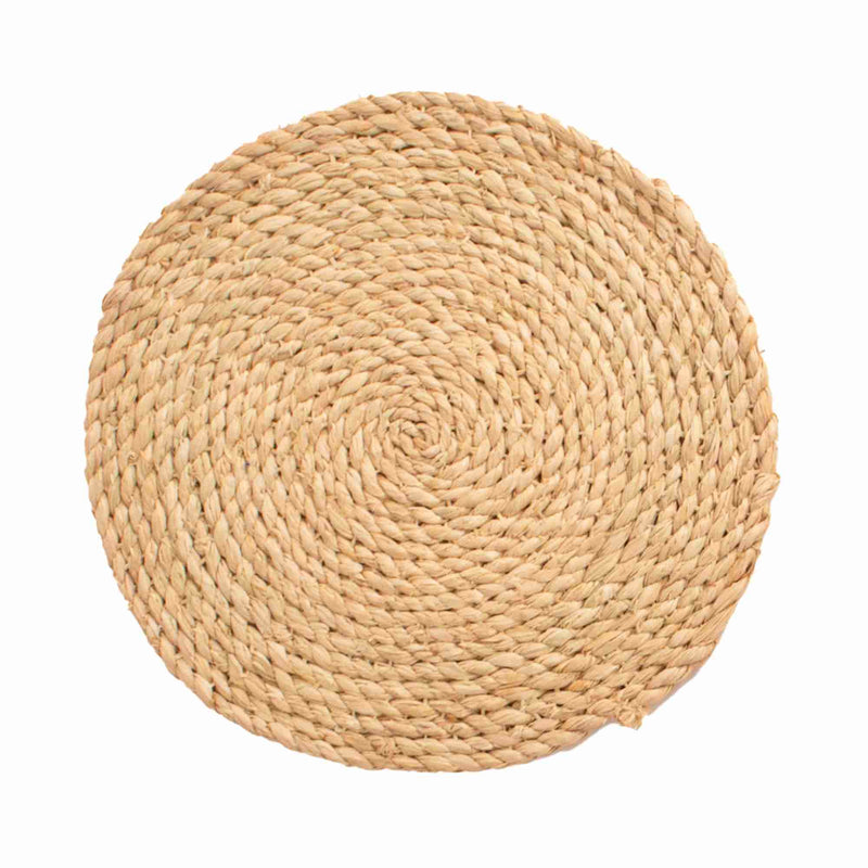 Large Heathered Natural Set of 4 Round Placemats