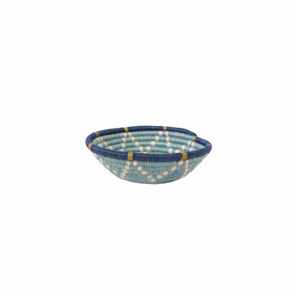 Small 15cm Silver Blue Ficelle Bowl for Storage