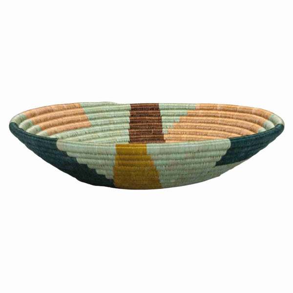 Extra Large 35cm Abstract Seafoam Round Basket for Fruits and More