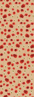 Cashmere Scarf - Printed Stoles- Bed of Poppies