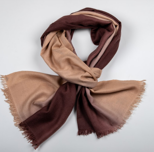 Tone to Tone Cashmere Dip Dyed Ombre - Trench Brown