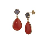 Statement Stone Drop Gold Earrings