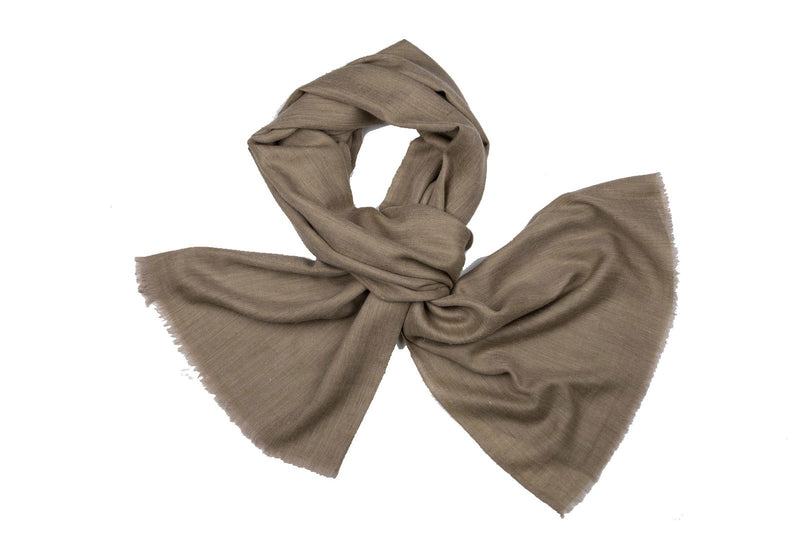 Cashmere Structured Weave Scarf - Olive